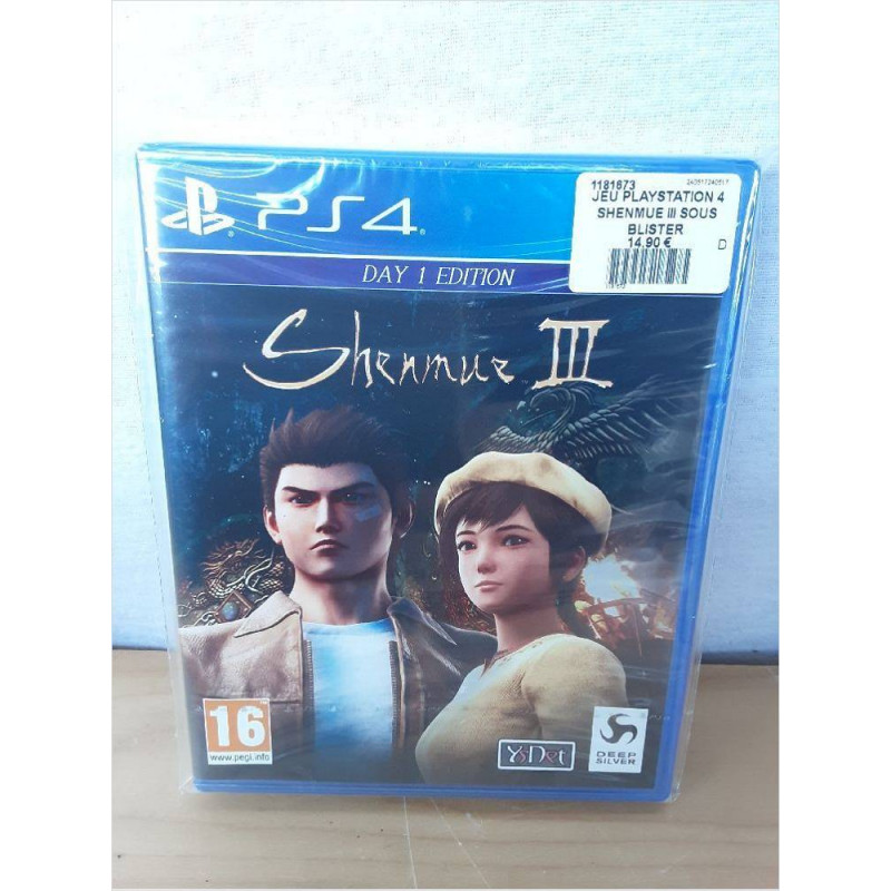 JEU PLAYSTATION 4 SHENMUE III SOUS BLISTER