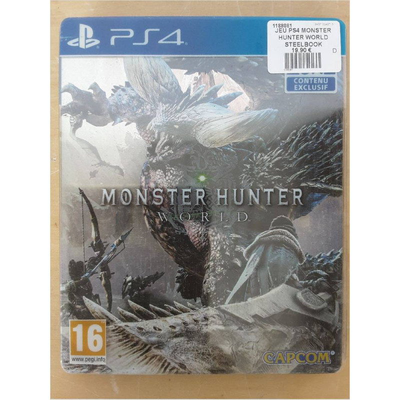 JEU PS4 MONSTER HUNTER WORLD STEELBOOK