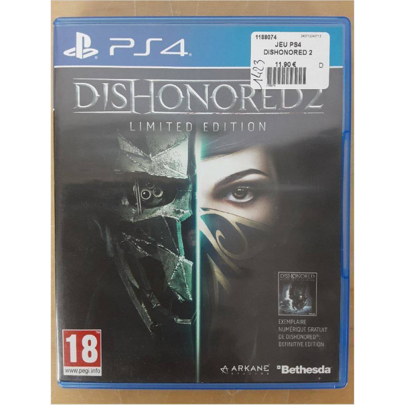 JEU PS4 DISHONORED 2