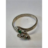 BAGUE OR 18K 2.13GR EMERAUDE DIAMANTS T48
