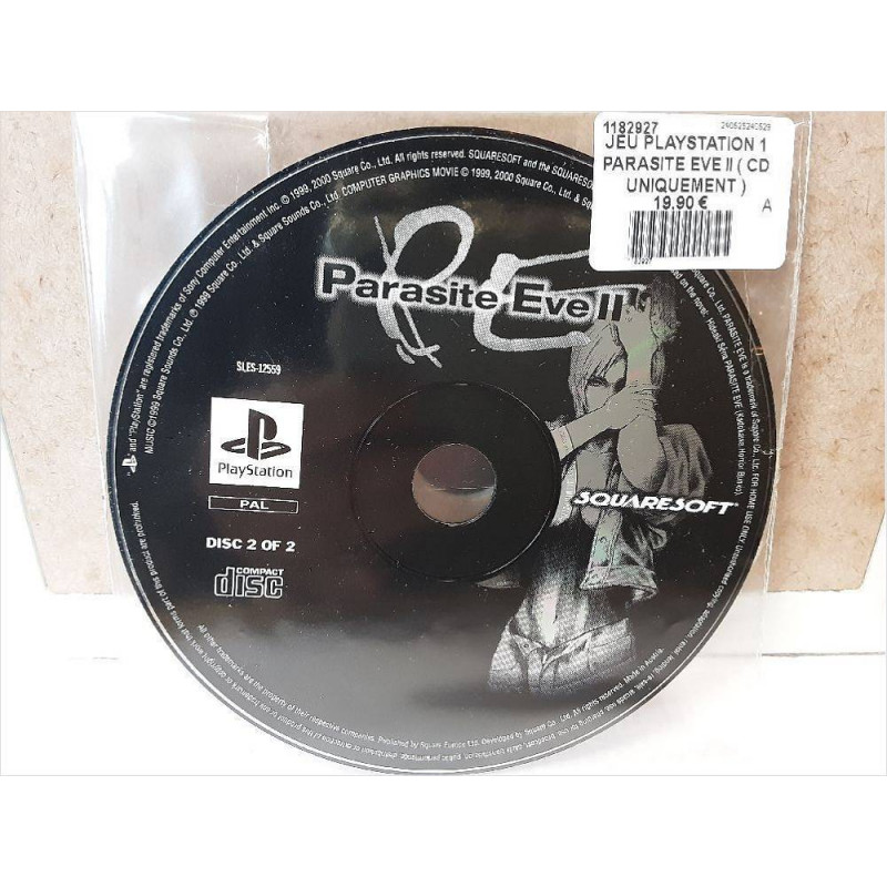 JEU PLAYSTATION 1 PARASITE EVE II ( CD UNIQUEMENT )