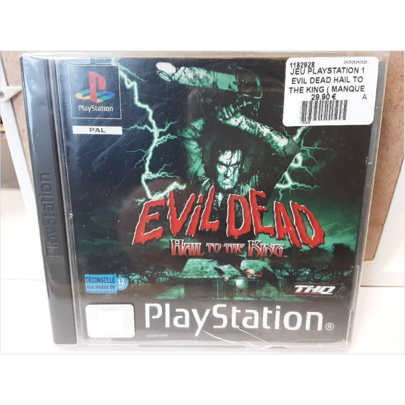 JEU PLAYSTATION 1 EVIL DEAD HAIL TO THE KING ( MANQUE NOTICE )