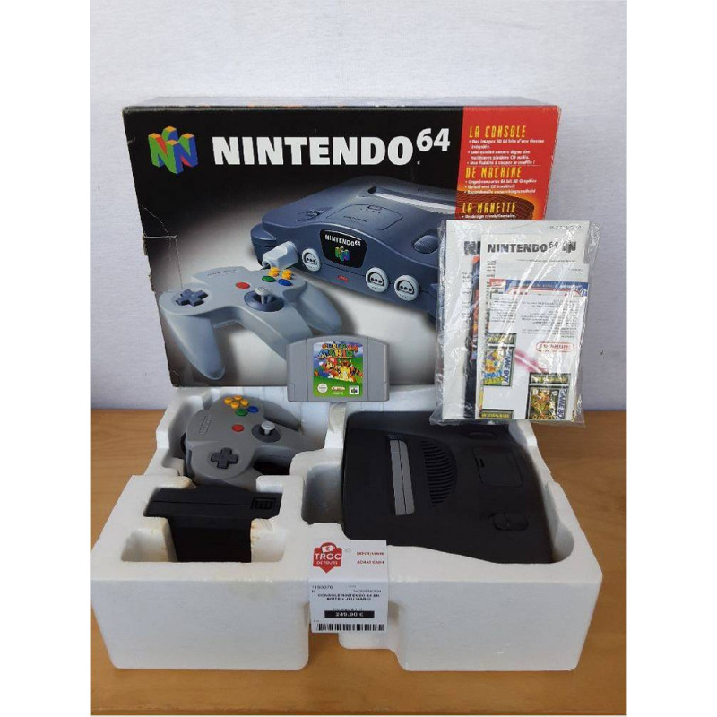 CONSOLE NINTENDO 64 EN BOITE + JEU MARIO