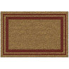 TAPIS COCO BORDURES ROUGE NATUREL/PVC 40X60CM