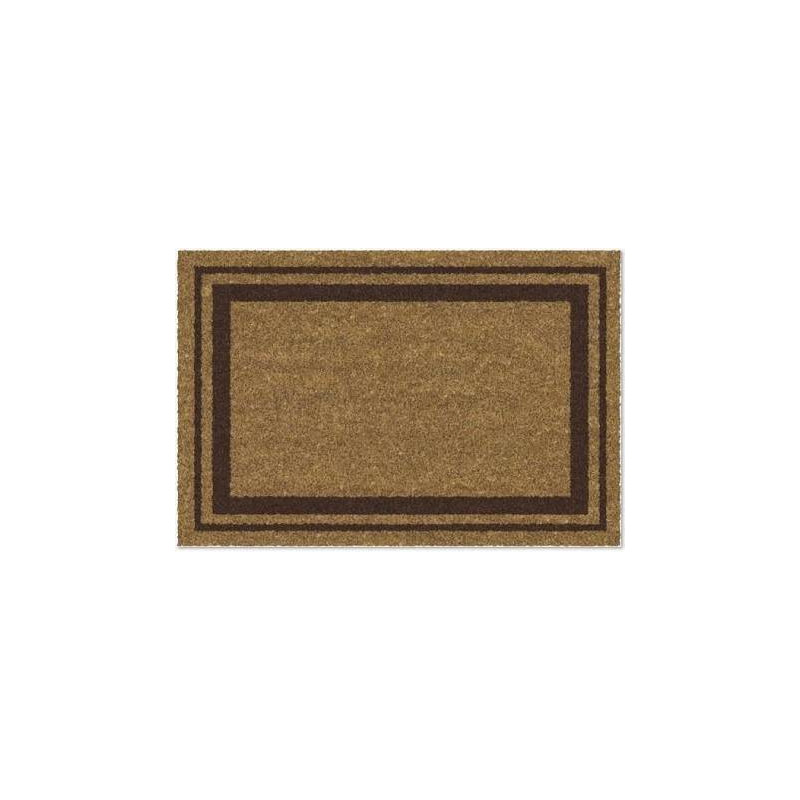 TAPIS COCO BORDURES MARRON NATUREL/PVC 40X60CM