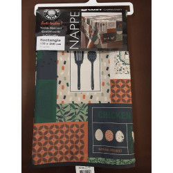 NAPPE IMPRIMEE ANTI TACHES RECT.150X240CM