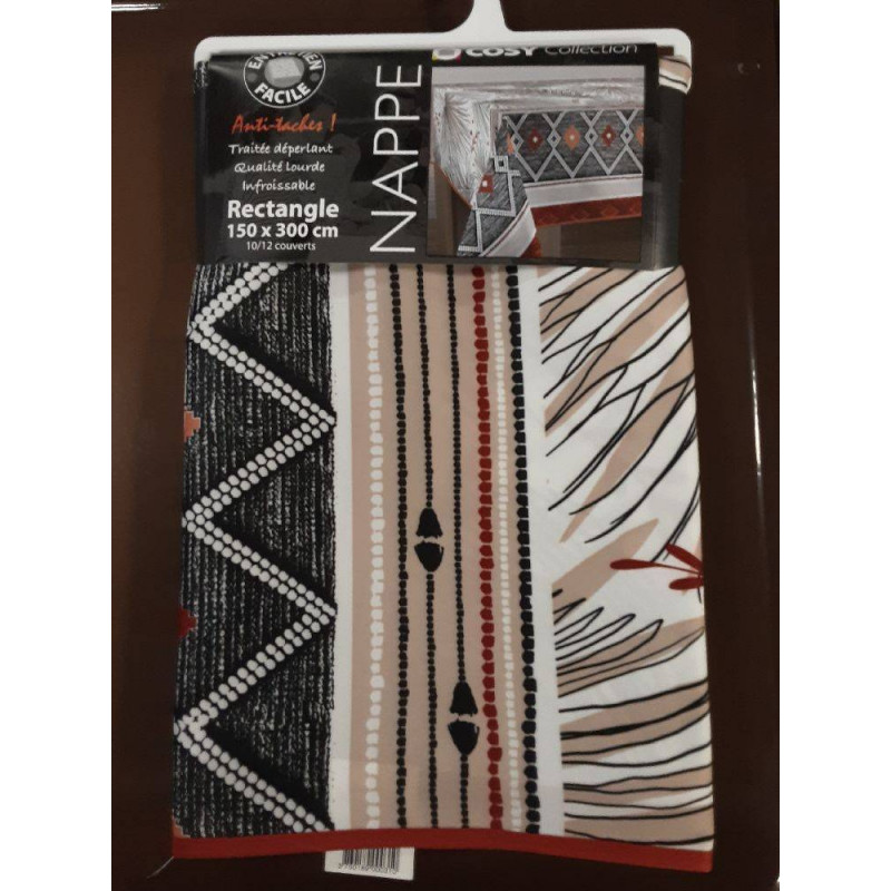 NAPPE IMPRIMEE ANTI TACHES RECT.150X300CM