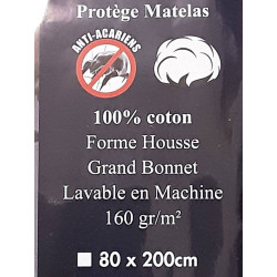 PROTEGE MATELAS MOLLETON 140X190CM