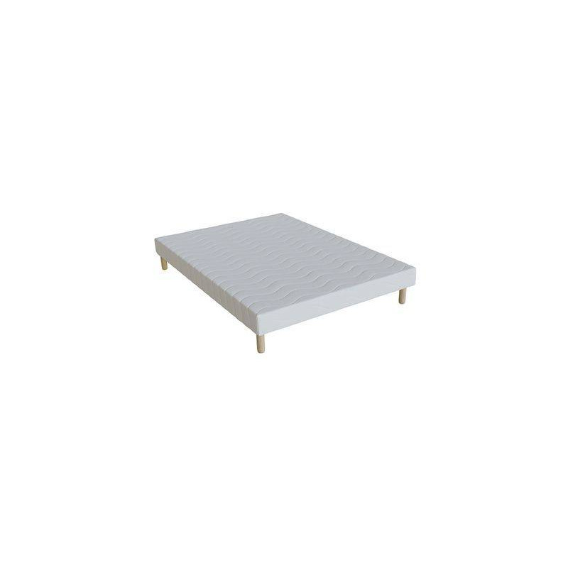 SOMMIER ELITE TAPISSIER BLANC 160X200 LATTES RECOUVERTES H15CM