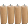 JEUX DE 4 PIEDS BOIS 15CM POUR SOMMIER TAPISSIER