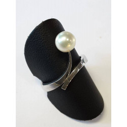 BAGUE OR BLANC 18K 3.87GR T52