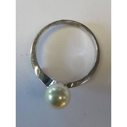 BAGUE OR BLANC 18K 3.87GR T52