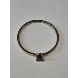 BAGUE OR BLANC 18K 0.80GR SAPHIR T53