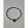 BAGUE OR BLANC 18K 0.80GR SAPHIR T53