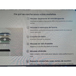 MATELAS + SURMATELAS 140X190 BIEN ETRE SUPREME H 30CM (RETOUR INTERNET HYPNIA 699.00€TTC)