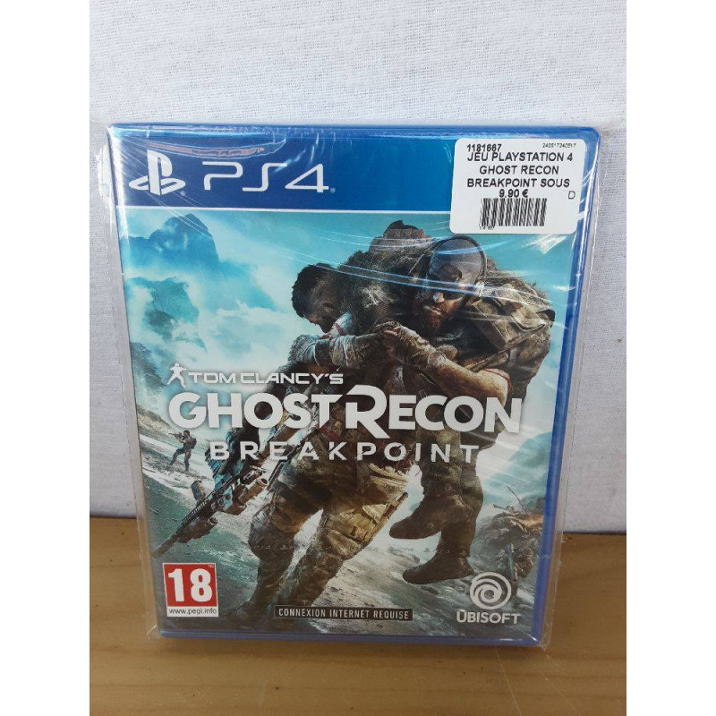 JEU PLAYSTATION 4 GHOST RECON BREAKPOINT SOUS BLISTER