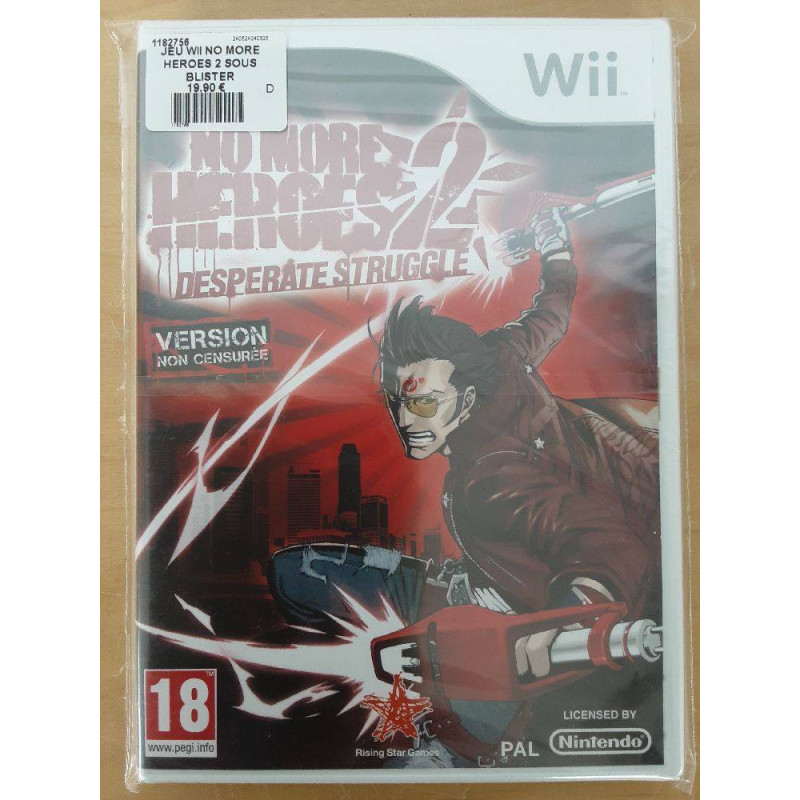 JEU WII NO MORE HEROES 2 SOUS BLISTER