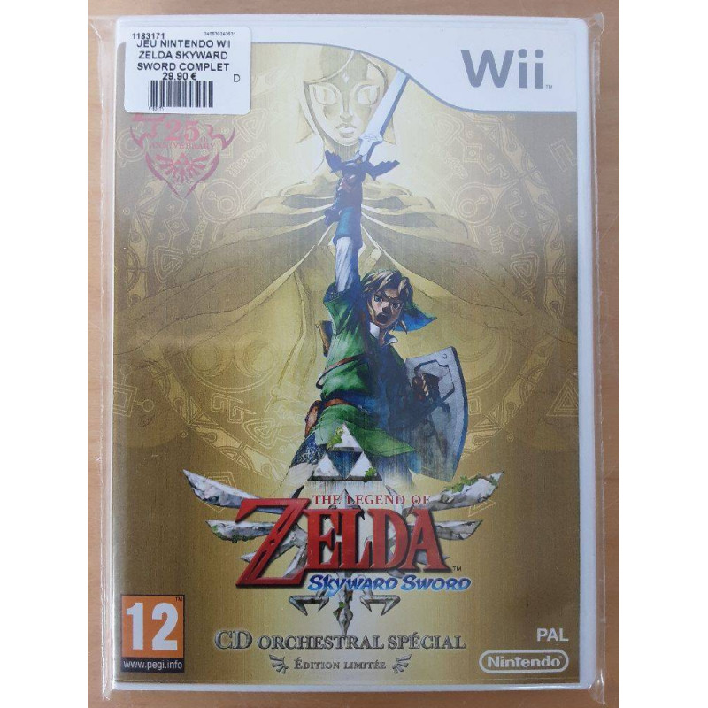 JEU NINTENDO WII ZELDA SKYWARD SWORD COMPLET