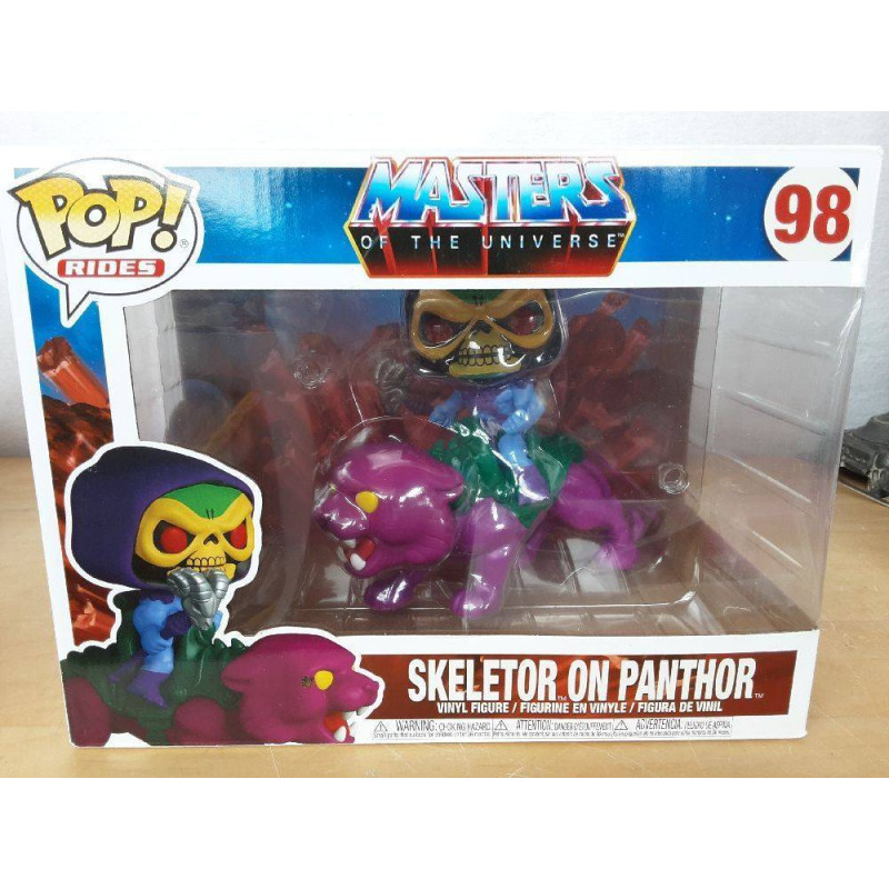 FIGURINE POP N°98 MOTU SKELETOR ON PANTHOR