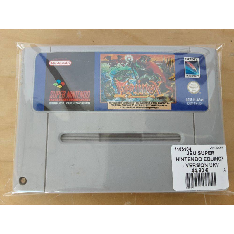 JEU SUPER NINTENDO EQUINOX - VERSION UKV