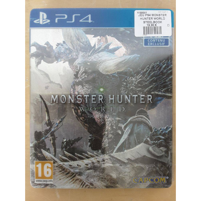 JEU PS4 MONSTER HUNTER WORLD STEELBOOK