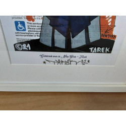 OEUVRE SUR PAPIER GRAFFITI DE TAREK BEN YAKHLEF ( DÉDICACÉE )