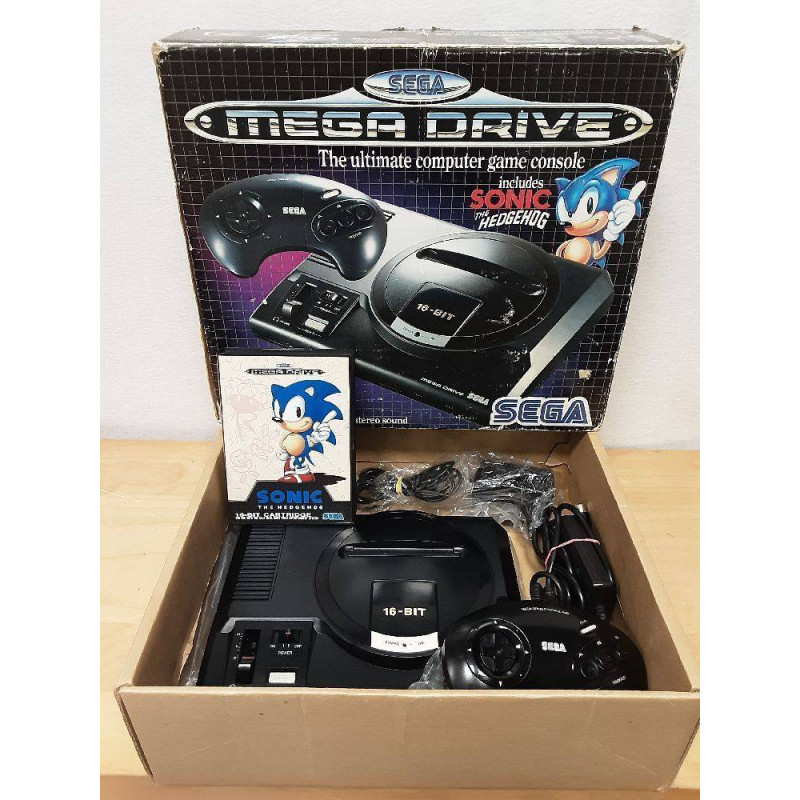 CONSOLE SEGA MEGADRIVE EN BOITE PACK SONIC ( SANS NOTICE )