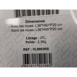 VALISE CABINE ABS - COMPAGNIES LOW COST VL9903RS