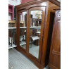 ARMOIRE 2 PORTE COULISSANTE COULEUR MERISIER