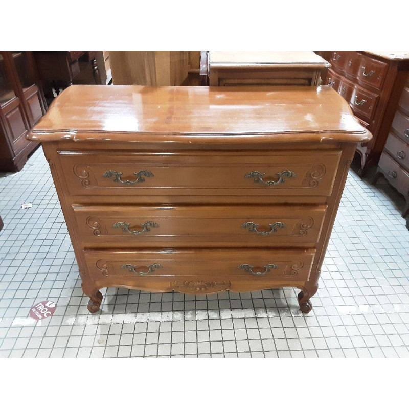 COMMODE MERISIER 3 TIROIRS