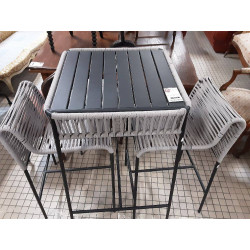 TABLE HAUTE METAL ET CORDE...