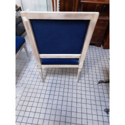 CABRIOLET+REPOSE PIEDS VELOURS BLEU