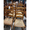 LOT 6 CHAISES PAILLÉES OSSATURE CHENE 