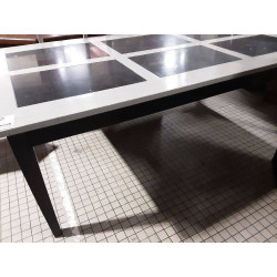 TABLE DESSUS CARREAUX 230X120 CM+2 ALLONGES 50 CM LONGUEUR TOTALE 330 CM