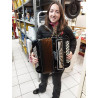 ACCORDÉON CHROMATIQUE AURORA STRADELLA ITALIA 80 BASSES NOIR