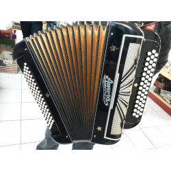 ACCORDÉON CHROMATIQUE AURORA STRADELLA ITALIA 80 BASSES NOIR