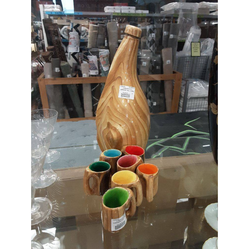 CARAFE ET 7 VERRES VALLAURIS