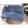 BANQUETTE VELOURS BLEU