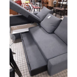 CANAPÉ CONVERTIBLE COFFRE TISSU GRIS IKEA