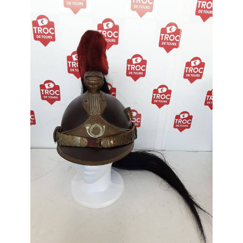 CASQUE A CIMIER DE CHASSEUR A CHEVAL MODELE 1913