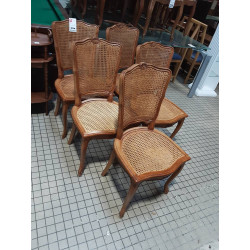 LOT 5 CHAISES CANNÉES