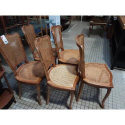 LOT 5 CHAISES CANNÉES