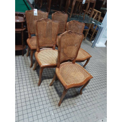LOT 5 CHAISES CANNÉES