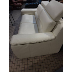 CANAPÉ CUIR BLANC  2/3 PLACES