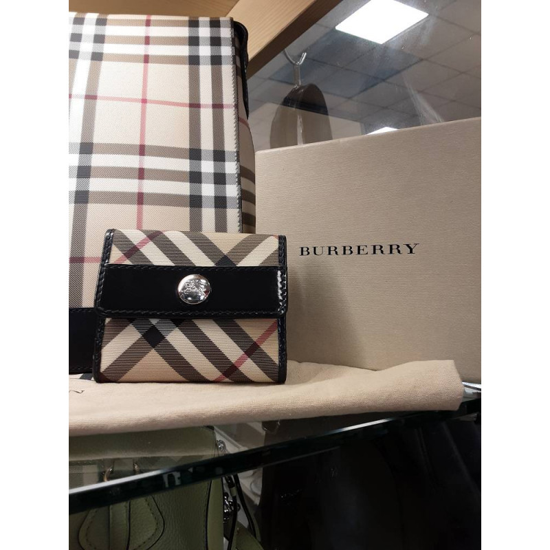 PORTEFEUILLE EN CUIR BURBERRY AVEC BOITE D\'ORIGINE 
