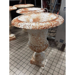 PAIRE DE MEDICIS FONTE ACIERE 62CM