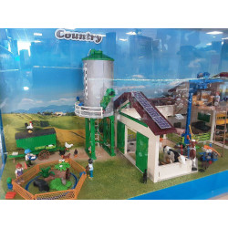 VITRINE PLAYMOBIL FERME TRACTEUR