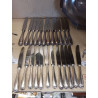 24 COUTEAUX MÉTAL ARGENTÉ GULDEN