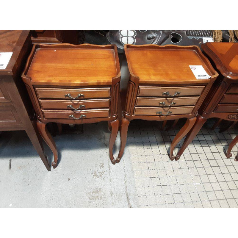 PAIRE DE CHEVETS STYLE LOUIS XV 3 TIROIRS