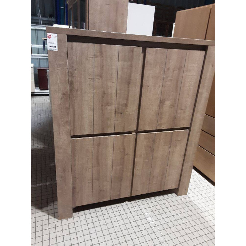 MEUBLE 4 PORTED MODERNE COULEUR CHENE CLAIR